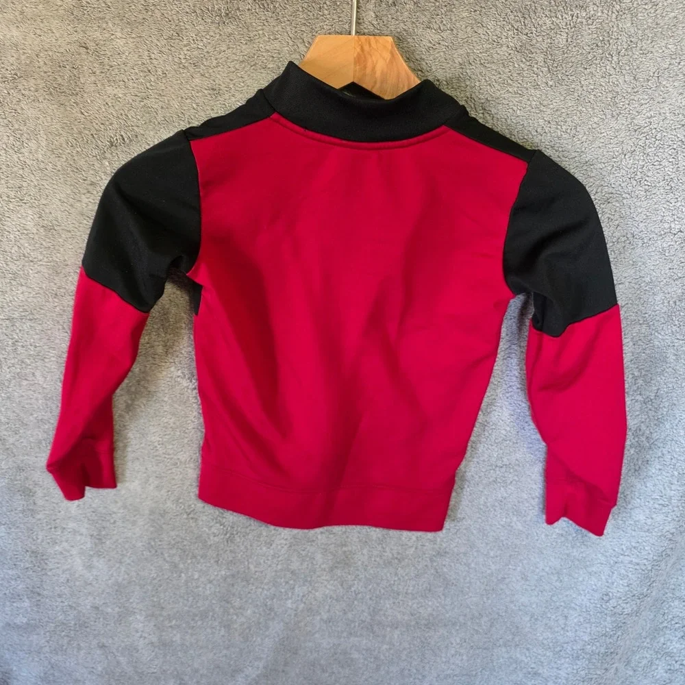 Jordan Kids Track Jacket Black Red Jumpman Full Zip Athletic Coat Size 4 XS